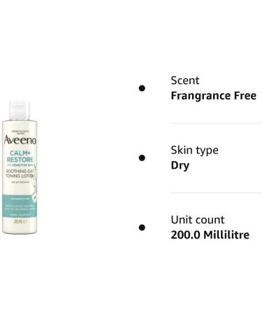 Aveeno Face Calm + Restore Soothing Toner 200ml Clear - Buy Online on GoSupps.com