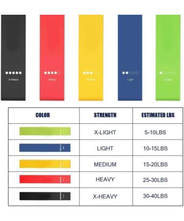 Premium Resistance Bands for Physical Therapy & Home Workouts | Set of 5 Rubber Loop Bands for Men & Women - Shop Now - Buy Online on GoSupps.com