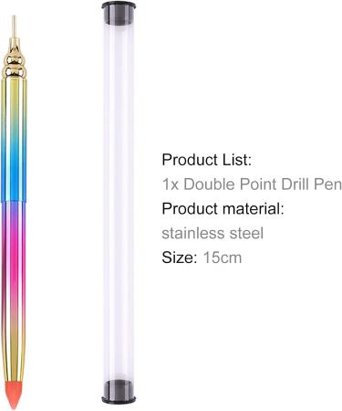 Worparsen Diamond Painting Pen Wax Nib Design Double Head Dual-ended DIY Nail Art Point Drill Drawing Pen compatible with Women Pink - Buy Online on GoSupps.com