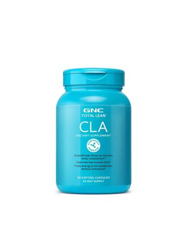 GNC Total Lean CLA | Improves Body Composition & Lean Muscle Tone, Fuels Fat Metabolism & Energy Without Stimulants | Gluten Free | 90 Softgels 90 Count (Pack of 1)