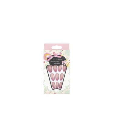 Sethexy Glossy Ballerina Long False Nails - 24pcs Nude Pink Ombre Acrylic Press-On Tips for Women & Girls - Buy Online on GoSupps.com