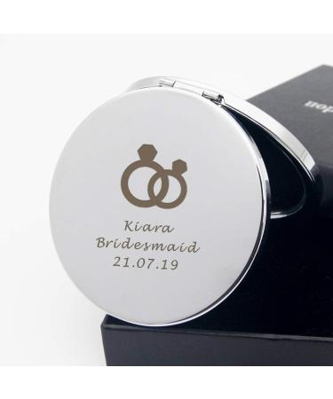 Howson London Personalized Compact Mirror for Girl | Birthday, Valentine's Day, Wedding Anniversary, Mother's Day | Customized Gift for Her, Mum, Bridesmaid, Friend - Hearts - Buy Online on GoSupps.com