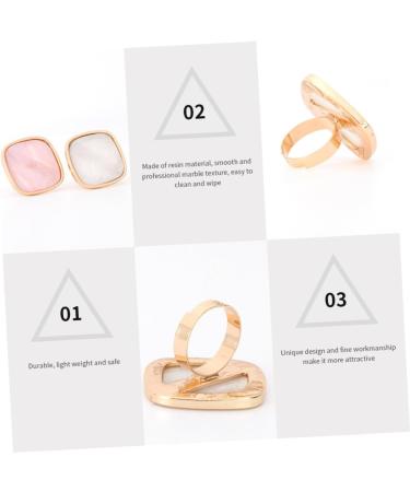  Anneome Anneome 2 Piece Marble Nail Art Ring Palettes Unique Shell Color Palettes Portable Ring Mixing Palettes for Party Use - Buy Online on GoSupps.com