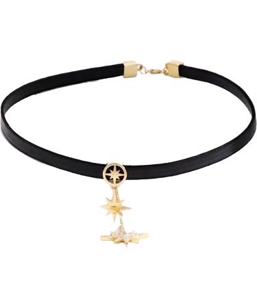 Oralgos Maillard Necklace with Star Trailer | Cute Wedding Jewelry & Fashion Gift for Girls | Stylish PU Alloy Collar - Buy Online on GoSupps.com