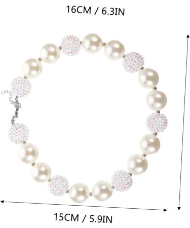 ibasenice 2 Sets Necklace Set Pearl Bracelets Pearls Necklace Pearl Choker Kid Toy Jewelry for Kids Kid Suit Necklace for Kids Suit for Kids Kid Bracelets White Girl Child Acrylic - Buy Online on GoSupps.com