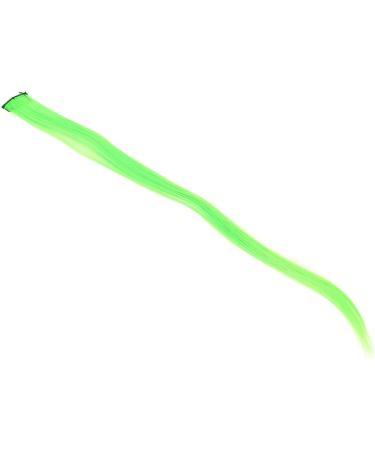 Bright Color Hair Extensions Hairpiece for Cosplay Colored Hair Extensions Dress Up with Straight Hairpiece Convenient Application Suitable for Daily Use (Fluorescent Green) - Buy Online on GoSupps.com