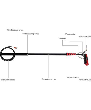 Window Cleaning Pole Water Fed Telescopic Brush Window Cleaning Pole Water Fed Telescopic Brush Extendable Cleaner Conservatory Roof (Size : 36FT) (18FT) - Buy Online on GoSupps.com