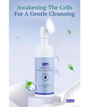 Amino Acid Facial Cleanser | Gentle Foaming Face Wash with Silicone Brush | International Shipping Available - Buy Online on GoSupps.com