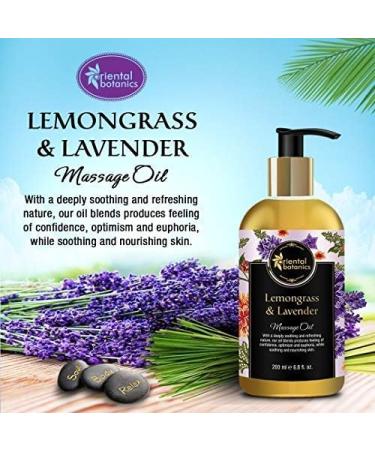 Buy Lemongrass & Lavender Body Massage Oil - 200ml | Natural Aromatherapy | International Shipping - Buy Online on GoSupps.com