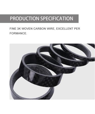 BESPORTBLE 5pcs Aluminum Alloy Bicycle Headset Spacer Set - 1 1/8-Inch Stem Fit for MTB BMX Road Bikes - 3/5/10mm - Black - Buy Online on GoSupps.com