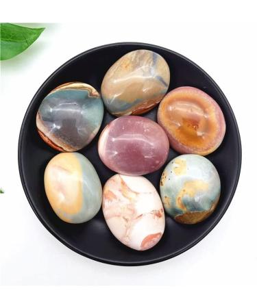 Natural Crystal Rough 1pc Natural Polychrome Jasper Ocean Stone Palmstone Hand Play Stone Polished Decorative Collection Stones and Crystals - Buy Online on GoSupps.com