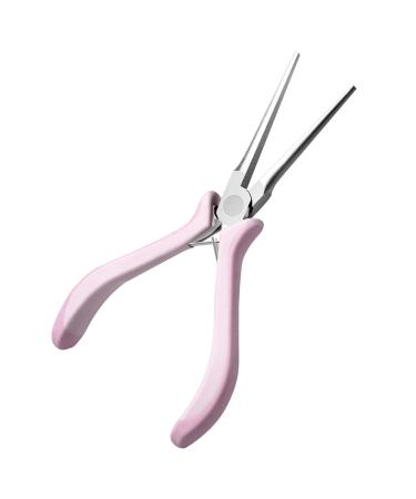 Fovolat Tweezers | Nail Shaping Pincher Nipper - Nail Pincher Nipper Nail Clamps Nail Tool for Acrylic Gel Light Pink