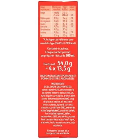  G n rique Royco - Authentic Leek and Potato Velout - Easy and Delicious Preparation - 54g - Pack of 4 - Buy Online on GoSupps.com