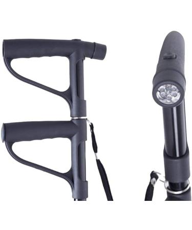 Walking Stick Folding Cane Crutches Multifunctional Crutch Three Adjustable Legs LED Lighted Crutches Foldable Trekking Pole Aluminum Alloy Walking Stick Independence - Buy Online on GoSupps.com