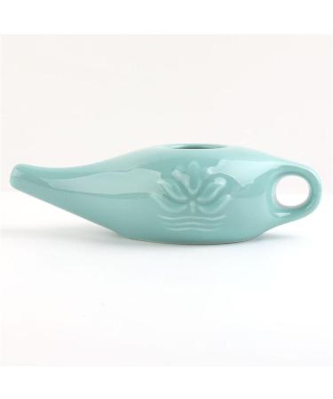 250ml Ceramic Pot Nose Cleaning Pot for Removes Nose Washing Green 19x9x6cm - Buy Online on GoSupps.com