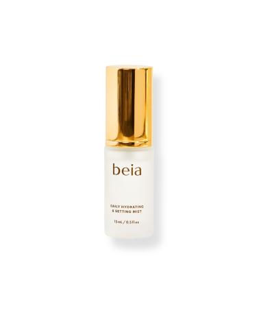 Beia Setting Spray with Hyaluronic Acid for Sensitive Skin - Hydrating Face Mist for Early Morning & Post Shower Glow - Moisturizing Finishing Spray for Makeup - Non Comedogenic Travel Size 0.5 Fl Oz 0.5 Fl Oz (Pack of 1)