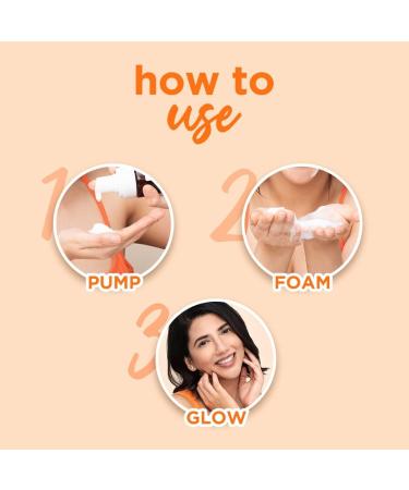 Vitamin C Foaming Face Wash with Mandarin | Brightening & Cleansing | Sulphate-Free & Vegan | 110ML for Glowing Skin & Hyperpigmentation - Buy Online on GoSupps.com