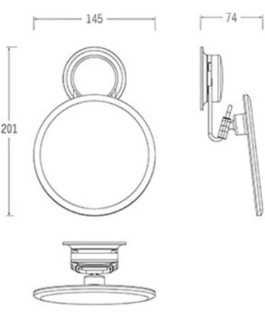 Tookie Fogless Shower Mirror - 360 Rotatable Stainless Steel Make Up Mirror for Bathroom - Buy Online on GoSupps.com