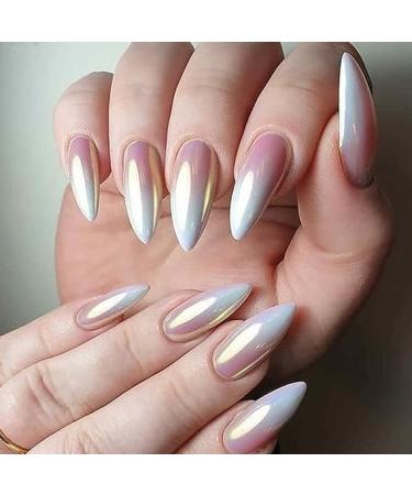 BISHENGYF White Chrome Nail Powder - Metallic Holographic Pigment for Glazed Doughnut Nails - Buy Online on GoSupps.com