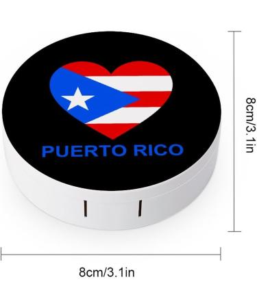 Love Puerto Rico Contact Lens Case - Portable Travel Lens Box with Mirror for International Shipping - Buy Online on GoSupps.com