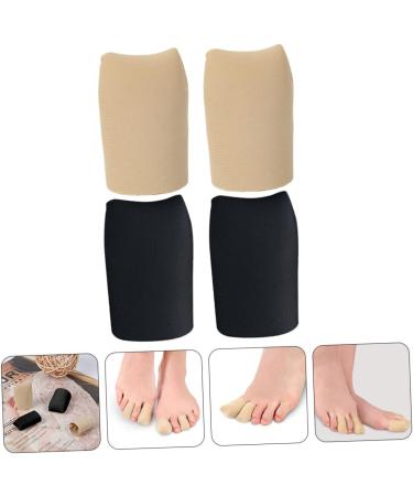 JEWEDECO 2 Pairs Silicone Gel Toe Sleeves Protectors - Soft & Flexible 4x2.5cm - Buy Online on GoSupps.com