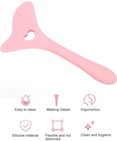 Eyeliner Stencils Eyebrow Pencil Stencil Silicone Winged Tip Eyeliner Aid Eyebrow Pencil Stencils Silicone Tail Spoon Flexible Eyeliners Template for Makeup(Pink) - Buy Online on GoSupps.com