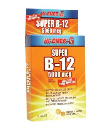 Windmill Health Products Hi-Ener-G Super B-12 5000 mcg 30-Count Box 30 Count (Pack of 1)