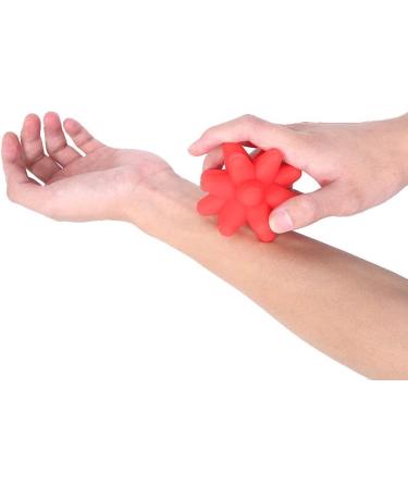 Silicone Massage Ball for Myofascial & Muscle Relaxation - Acupuncture & Deep Tissue Massager - Red Fitness Massage Ball - Buy Online on GoSupps.com