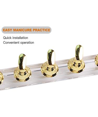 Dajidafu Press on Nail Stand High-ranking Individual Comfortable Sturdy Fine Workmanship Exquisite Appearance Bead Practice Sheet Rose Gold - Buy Online on GoSupps.com