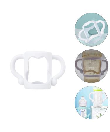 Toddmomy Infant Feeding Bottle Holder - 2pcs Silicone Handle for Standard Baby Bottles (White) - Buy Online on GoSupps.com