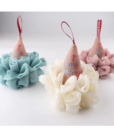 1pc Ice Cream Bath Ball Body Scrubber Sponge Ice Cream Loofah Sponge Mesh Pouf Bath Sponge Body Exfoliator Mesh Bath and Shower Sponge Men Body Wash Polyester Gel Girl Child White - Buy Online on GoSupps.com