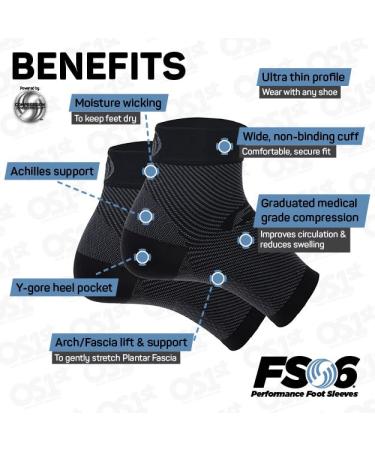 Os1st Men's Performance Foot Sleeve Large - Natural (1 Pair) | Supportive Compression for Active Feet - Buy Online on GoSupps.com