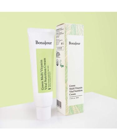 Vegan Natural Green Multi Vitamin Moisturizing Cream - Anti-Aging Brightening & Dark Spot Removal | BONAJOUR 1.7 fl. oz - Buy Online on GoSupps.com