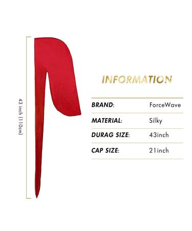 ForceWave 12-Piece Silky Satin Durag Set for 360 Waves - Unisex - 12 Colors - Buy Online on GoSupps.com
