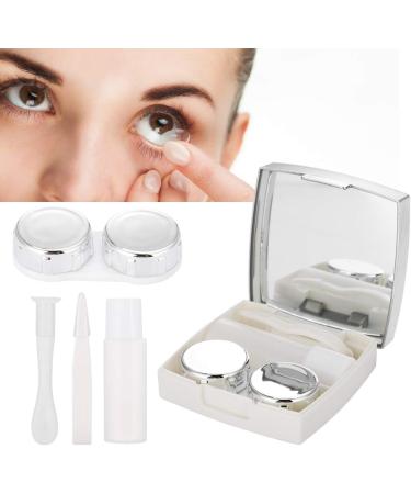 Portable Contact Lens Container Box with Mirror Tweezers & Cleaning Holder - Ideal for Travel & Storage - Buy Online on GoSupps.com