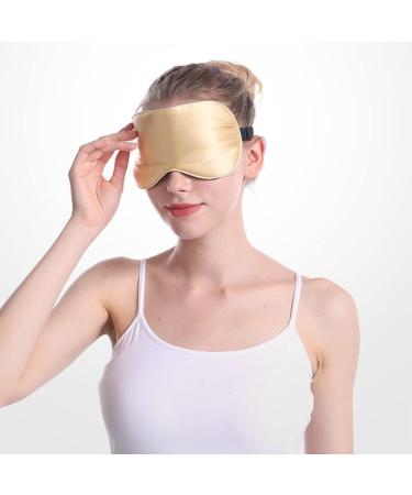 2 Pack Natural Silk Sleeping Mask | Adjustable Strap Soft Blindfold Eyeshade for Smooth Sleep - Buy Online on GoSupps.com