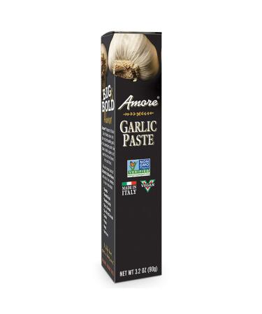 Amore Vegan Garlic Paste In A Tube - Non GMO Certified and Made In Italy (Pack of 1) Garlic 3.2 Ounce (Pack of 1)