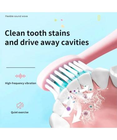 Buy Rechargeable Electric Toothbrush for Kids - 4 Courses 8 Brush Heads USB Charging (Pink) - Ideal for Ages 3+ - Buy Online on GoSupps.com
