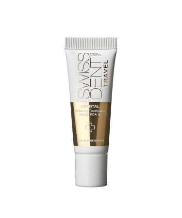 Swissdent crystal toothpaste 10ml travel size brightening whitening toothpaste build -up remineralizing & reduced sensitivity 10 ml (1 Pack)