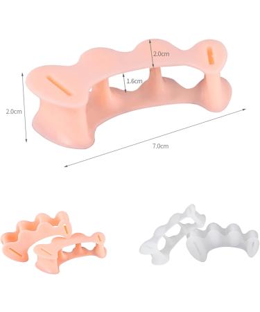 Skin color Toe Separators - 2 Pairs for Toe Correction & Pain Relief | Gel Toe Straighteners, Hammer Toe Corrector, Hallux Valgus Support - Buy Online on GoSupps.com