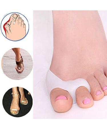 Tarusky SiliconeGel Big Toe Protector (2 Pair) - Bunion Relief Toe Separator & Straightener - Medium White - Buy Online on GoSupps.com