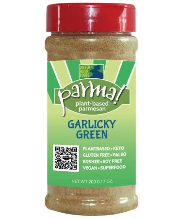 Parma! Vegan Parmesan Garlicky Green Keto Gluten Free Plant Based Dairy Free Umami Cheese -- 7oz bottle 7 Ounce (Pack of 1)