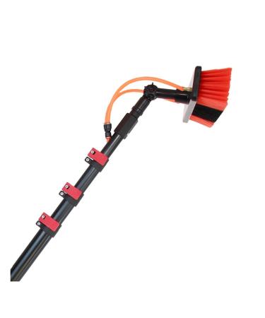 Telescopic Water Fed Pole Brush Kit Window Cleaning System Made in Aluminum Conservatory Roof Suitable For Photovoltaic Panel Cleaning Trucks Windows 9 M/29.5 Ft