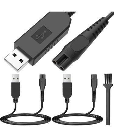 Xiatiaosann Charging Cable for Philips Norelco HQ8505 USB Power Cord S1211 S9987 BT3210 BT3230 BT5511 BT9810 BG5025 BG7030 BG7040 4pcs