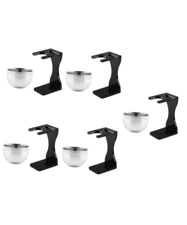Frcolor 5 sets of razor set bowl for the wet shave shaving foam shell gifts for the friend of the razor -soap shell bearing rabbits razor stand shave shaving man stainless steel