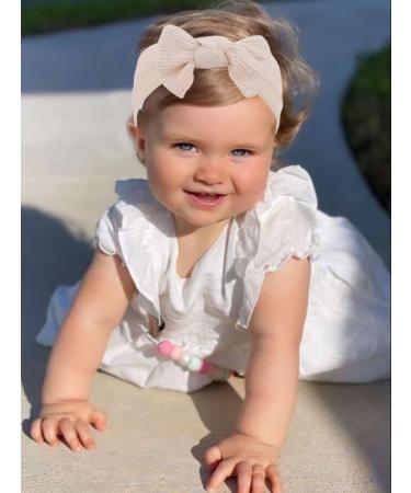 Fashion Band for Baby Girls - Nylon Flower Crown Hair Band Elastic Soft Headwrap for Newborns & Toddlers (Green) | Hair Accessories - Buy Online on GoSupps.com