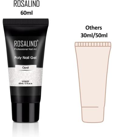Opal Poly Extension Gel ROSALIND 2 PCS 2 oz White Poly Nail Gel kit Nail Builder for Opal Nail Art Decoration Nail Thickening Poly Nail Gel Tube Easy to DIY Use Need UV Lamp - Buy Online on GoSupps.com