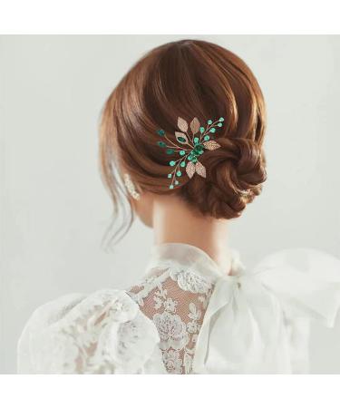ISLHJDD Green Hair Accessories Bridal Wedding Headbands for Bridal Wedding Hair Clip Comb Decoration Wedding Hair Vine for Brides and Bridesmaids - Buy Online on GoSupps.com
