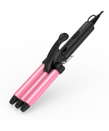 PHOEBE Mini 3 Barrel Curling Iron 1/2 Inch Mini Waver Curling Iron 0.45lb Lightweight Dual Voltage 392  Rapid Heating Travel Friendly Mini Waver 3 Barrel Curling Iron Perfect for Any Lengths Hair