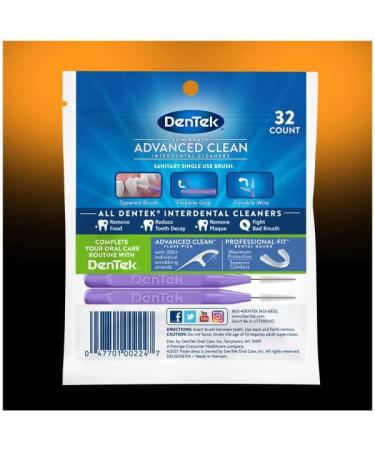Dentek Slim Brush Cleaners 32 Each - Pack of 4 (128 Count) - Buy Online on GoSupps.com